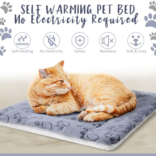 2 Pack Self Warming Cat Mat (Grey / 22'' X 18'')