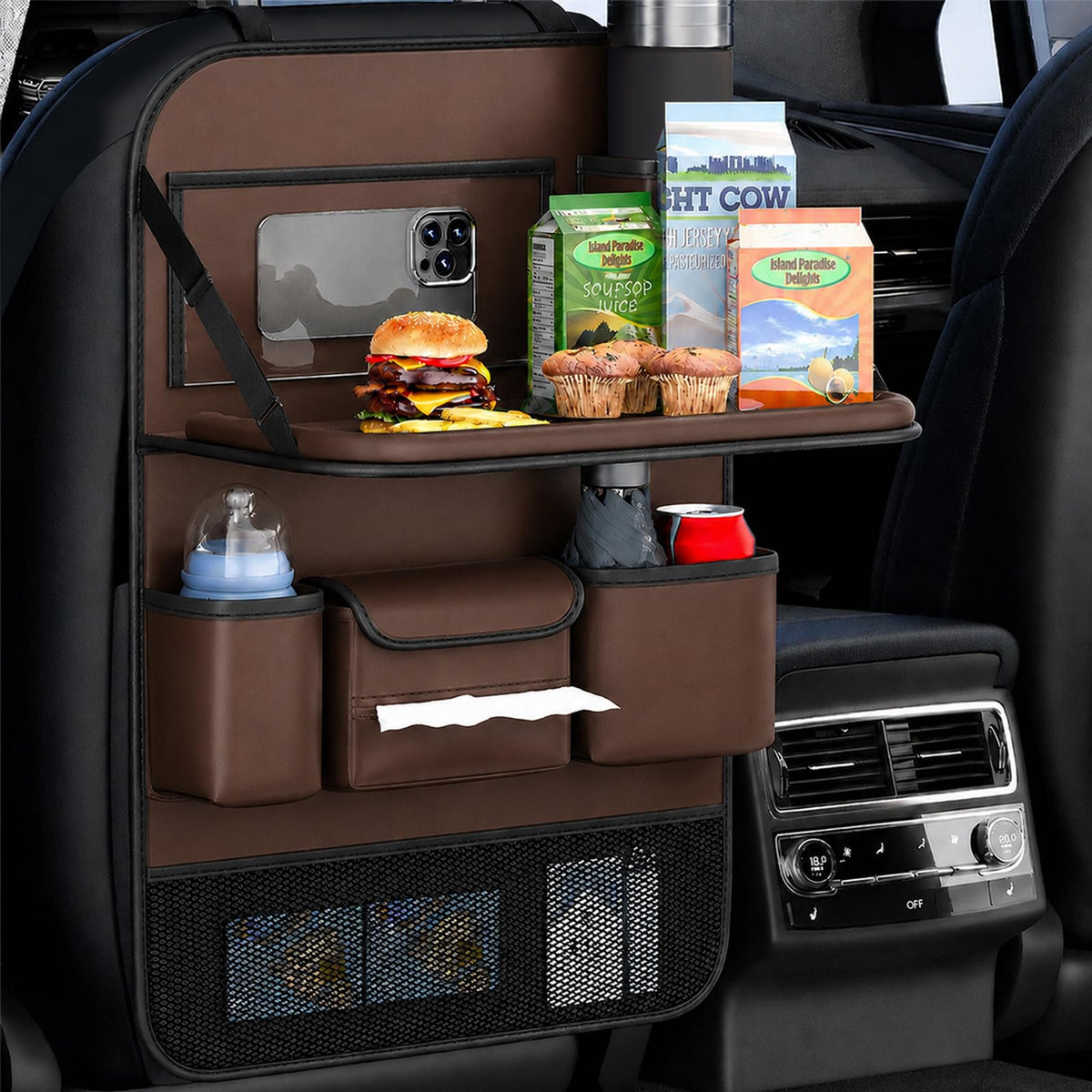 TENLBYC Car Seat Organizers (Brown)
