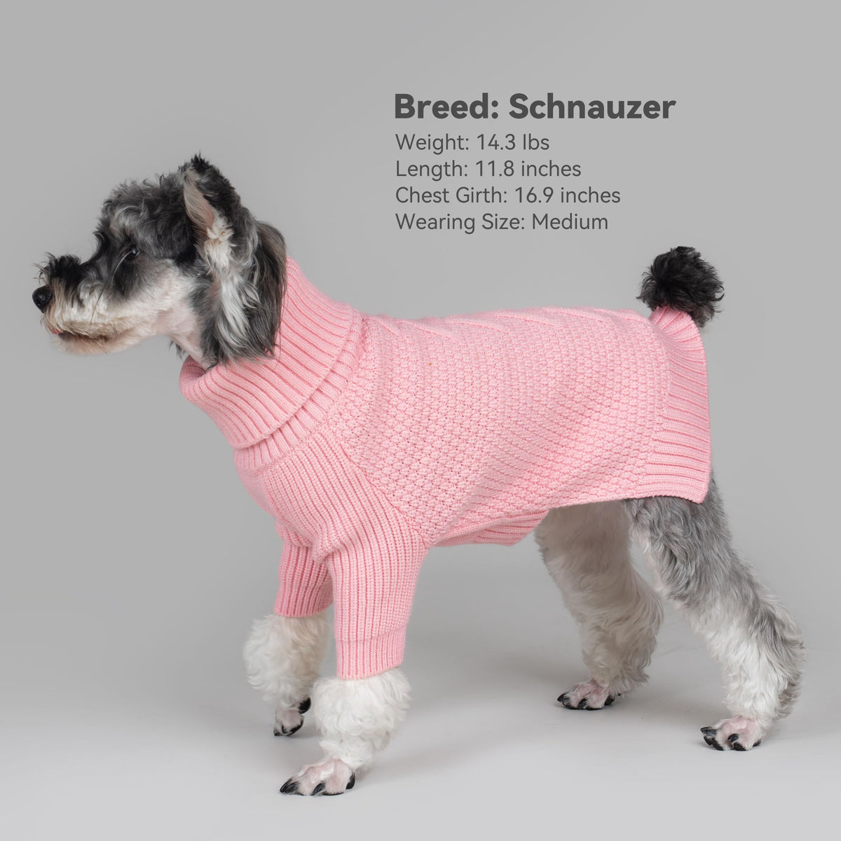 Dog Sweater Long Sleeve Warm Sweaters for Small Dogs Boy Girl Cats (Pink / Medium)