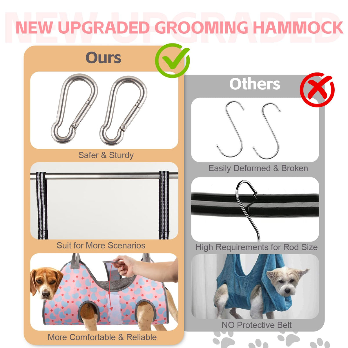 Dog Grooming Hammock for Small Dogs & Cats
