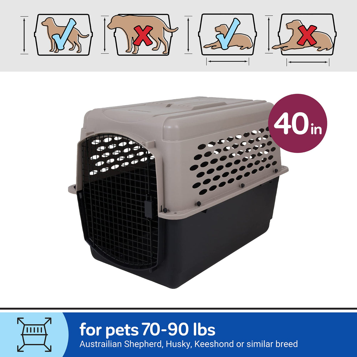 Vari Dog Kennel (40.0"L x 27.0"W x 30.0"H)