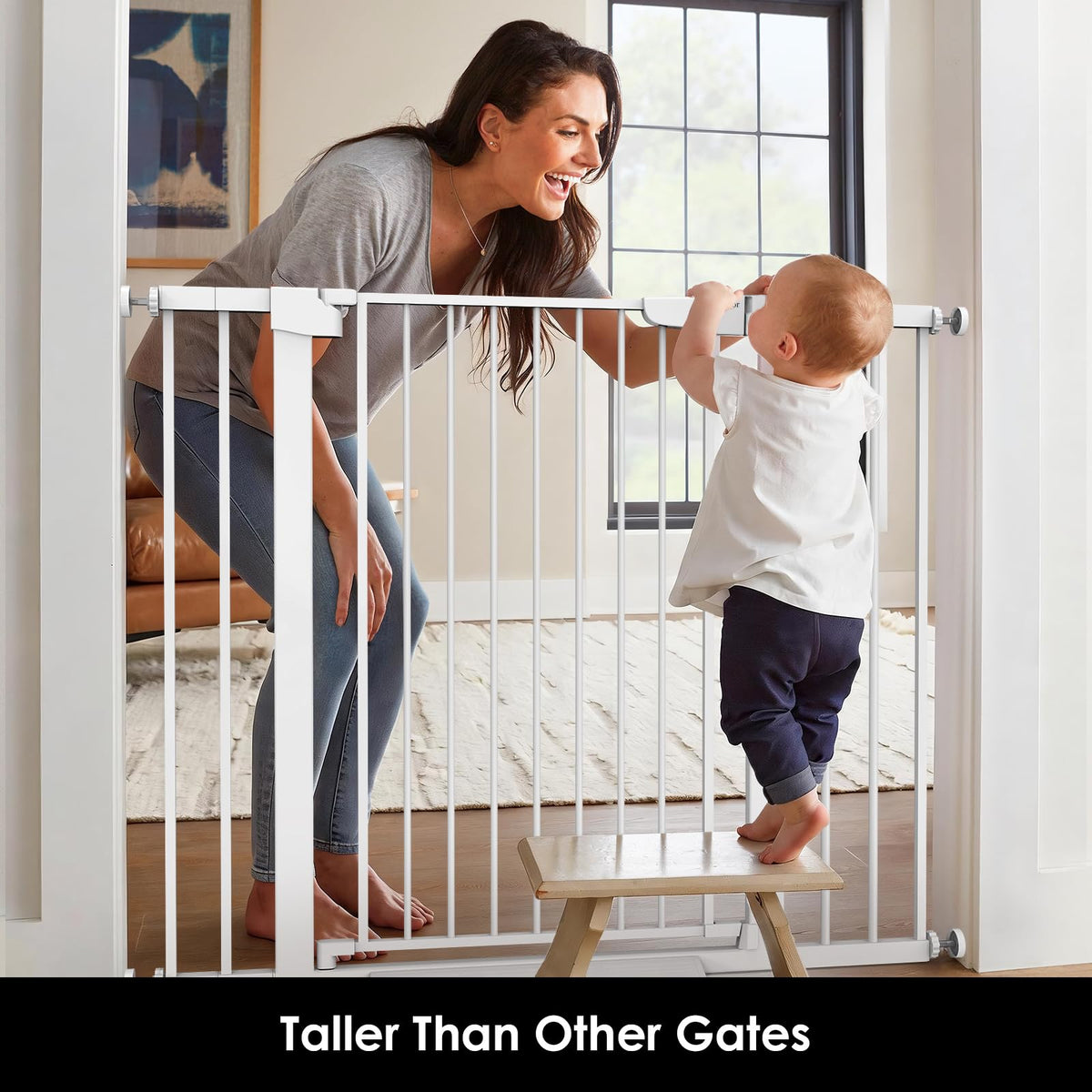 36" Extra Tall Baby Gate (White / 30"-46" W x 36" H)