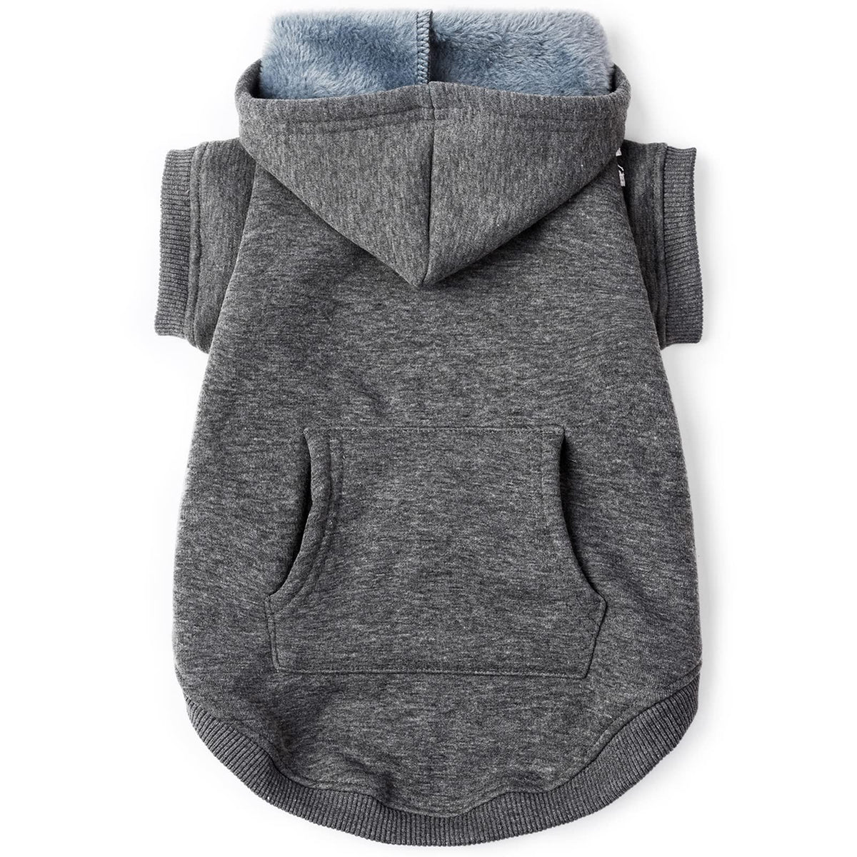 Dog Hoodie Fleece Puppy Clothes Warm Sweater with Hat for Small Medium Dogs Cat Hooded Shirt Kitten Pet Basic Sweatshirt with Pocket Doggie Soft Winter Coat Apparel (2XL-(20~30lb) | Chest(~24") / Grey)