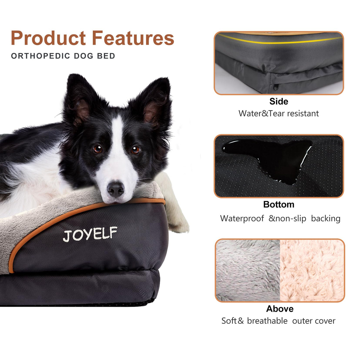 XXLarge Memory Foam Dog Bed (XXLarge-47'' x 33'')