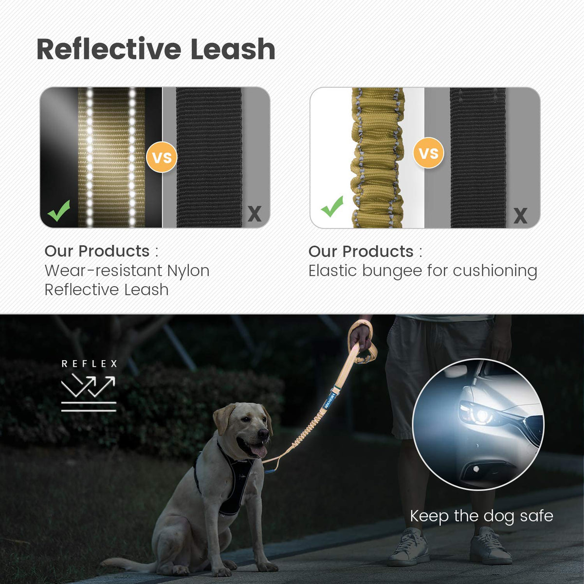 Multifunctional Dog Leash (Brown)