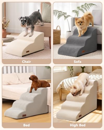 Dog Stairs for Small Dogs (Beige)