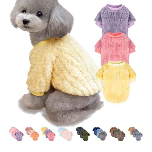 Small Dog Sweater for Dog Girl (Lavender,Pink,Yellow / XX-Small)