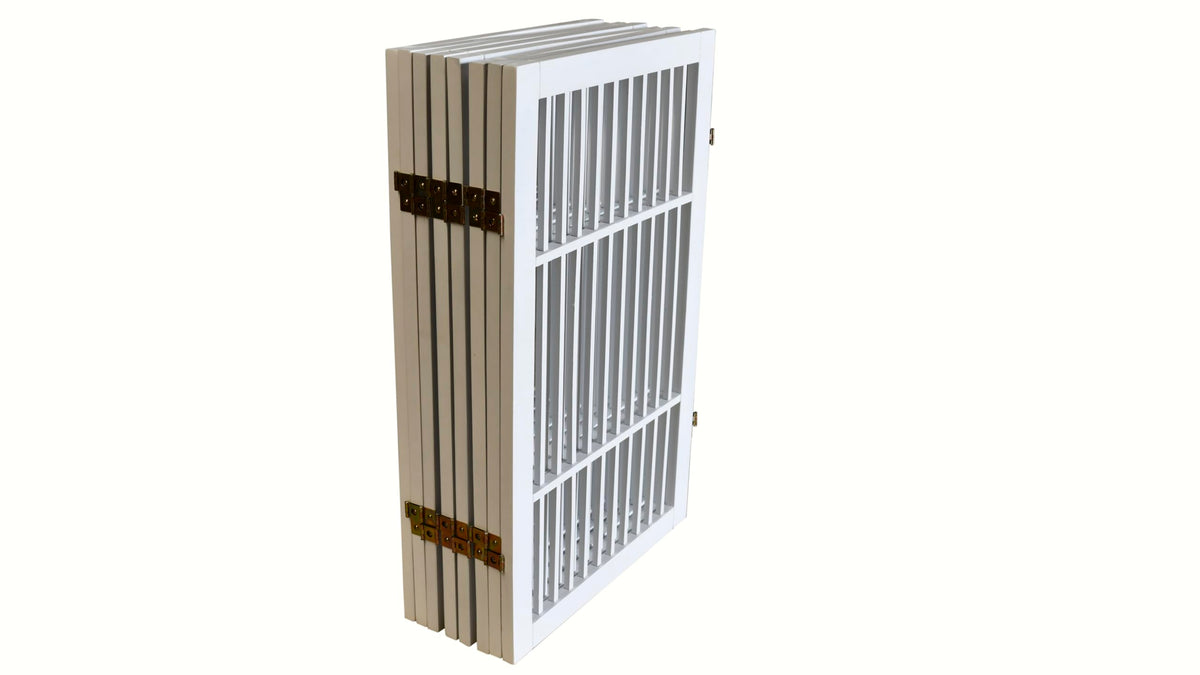 Pet Dog Gate Freestanding (8 Panel 30" Tall / White Pet Gate)