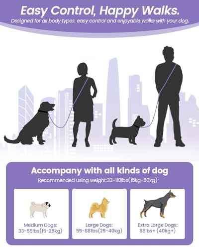 Hands Free Dog Leash with Seatbelt Set (Purple (Detachable) / 71-110‘’)