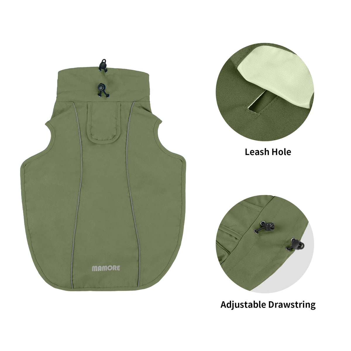 Waterproof Dog Raincoat (Green / 3X-Large(77-94lb))