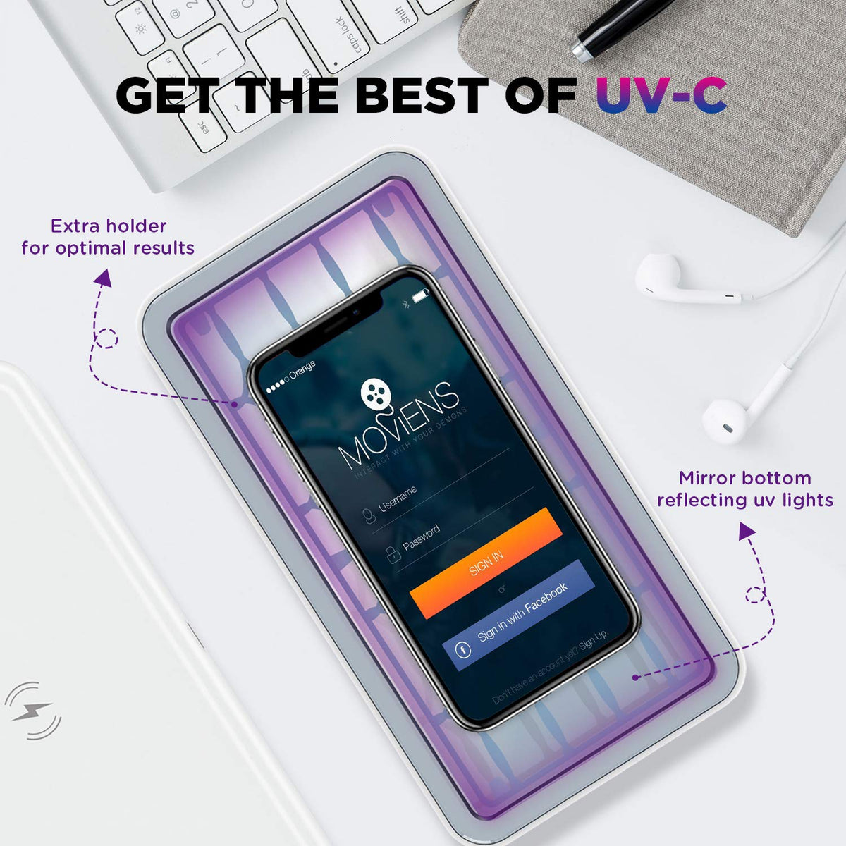 UV light Sanitizer Box (White)