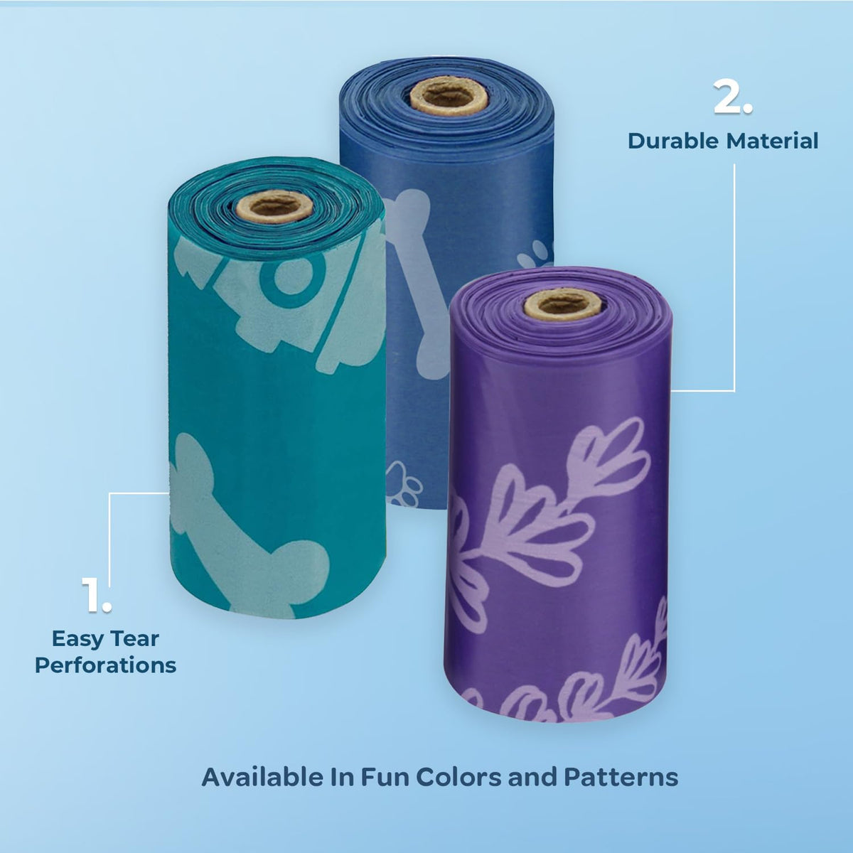 Poop Bags for Dogs (Assorted Colors 2 / 240 Bags)