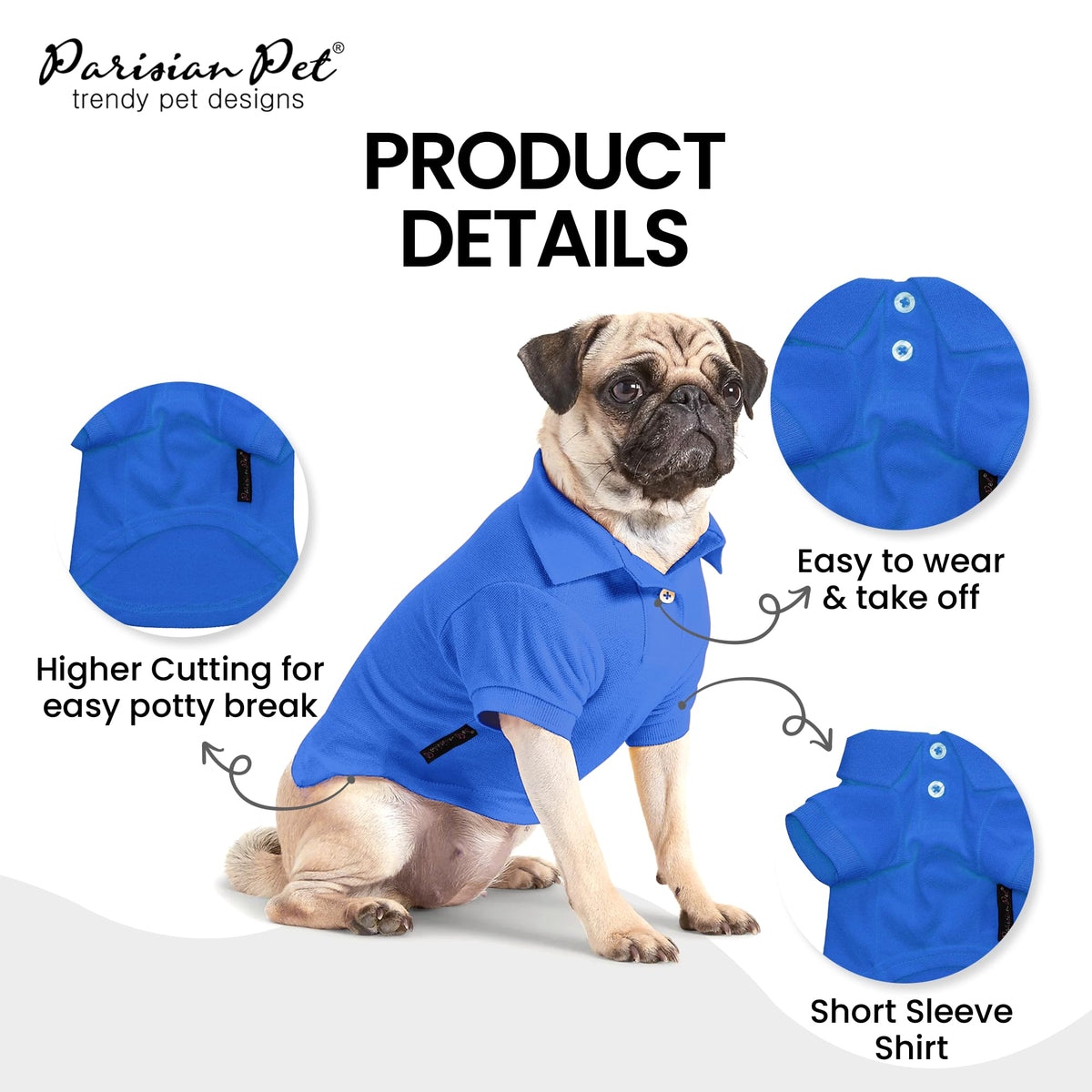 Dog Polo Shirt (L / Blue Polo)