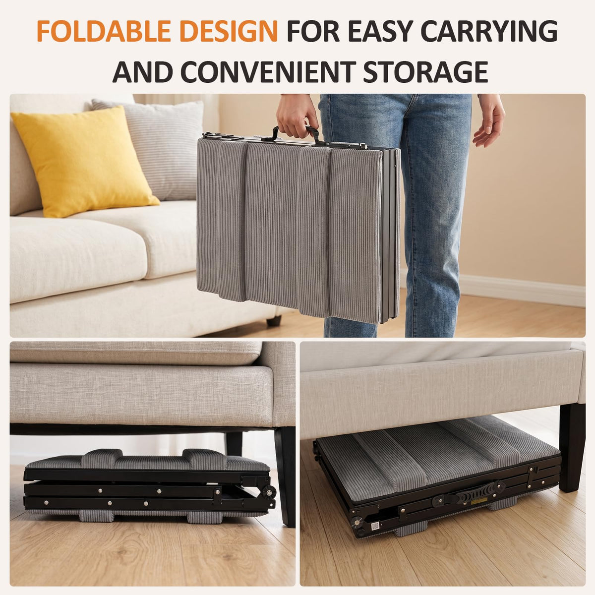 Dog Ramp for Bed & Couch (Small/35"L x 17"W x 13"-18"H)