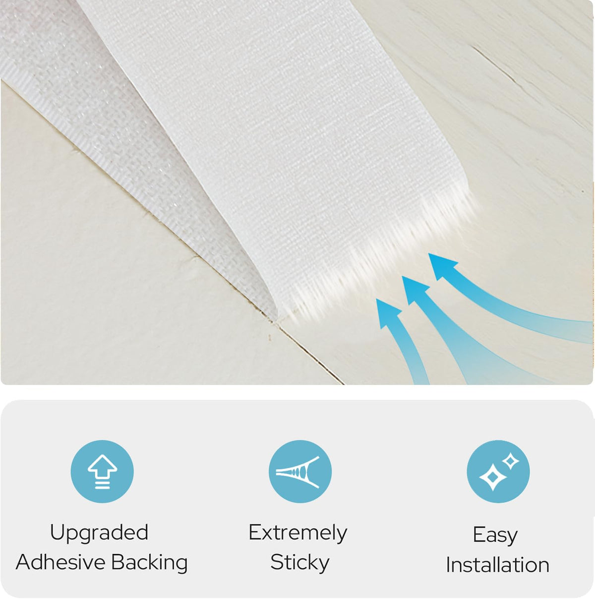 100% Blackout Stick on Self Stick Curtains (Stone Blue / 46"W x 72"H)