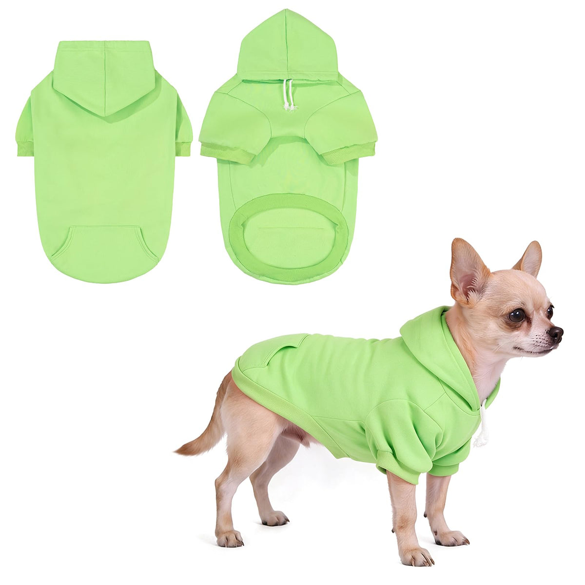 Basic Dog Hoodie (Green / Small)