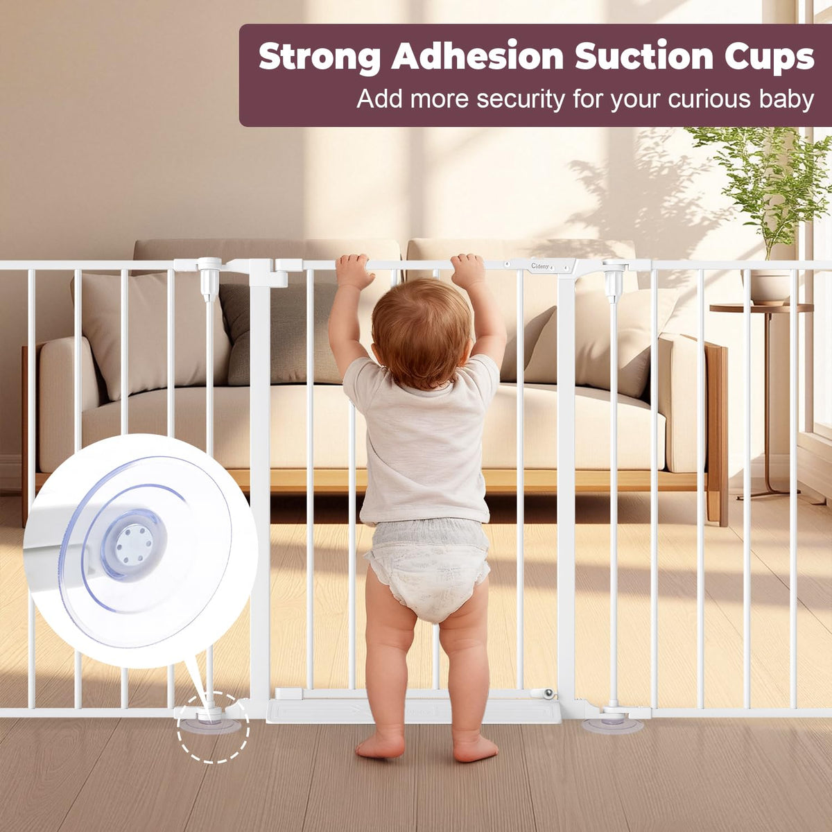 190" Extra Wide Baby Gate Playpen (White / 190" Wide)
