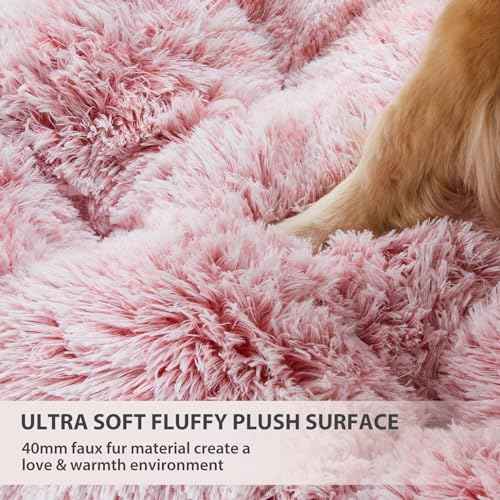 Dog Beds for Large Dogs (Pink / L(35x23 inch))