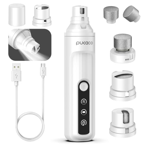 Whisper Quiet Dog Nail Grinder with Light Electric Cat Nail Trimmer