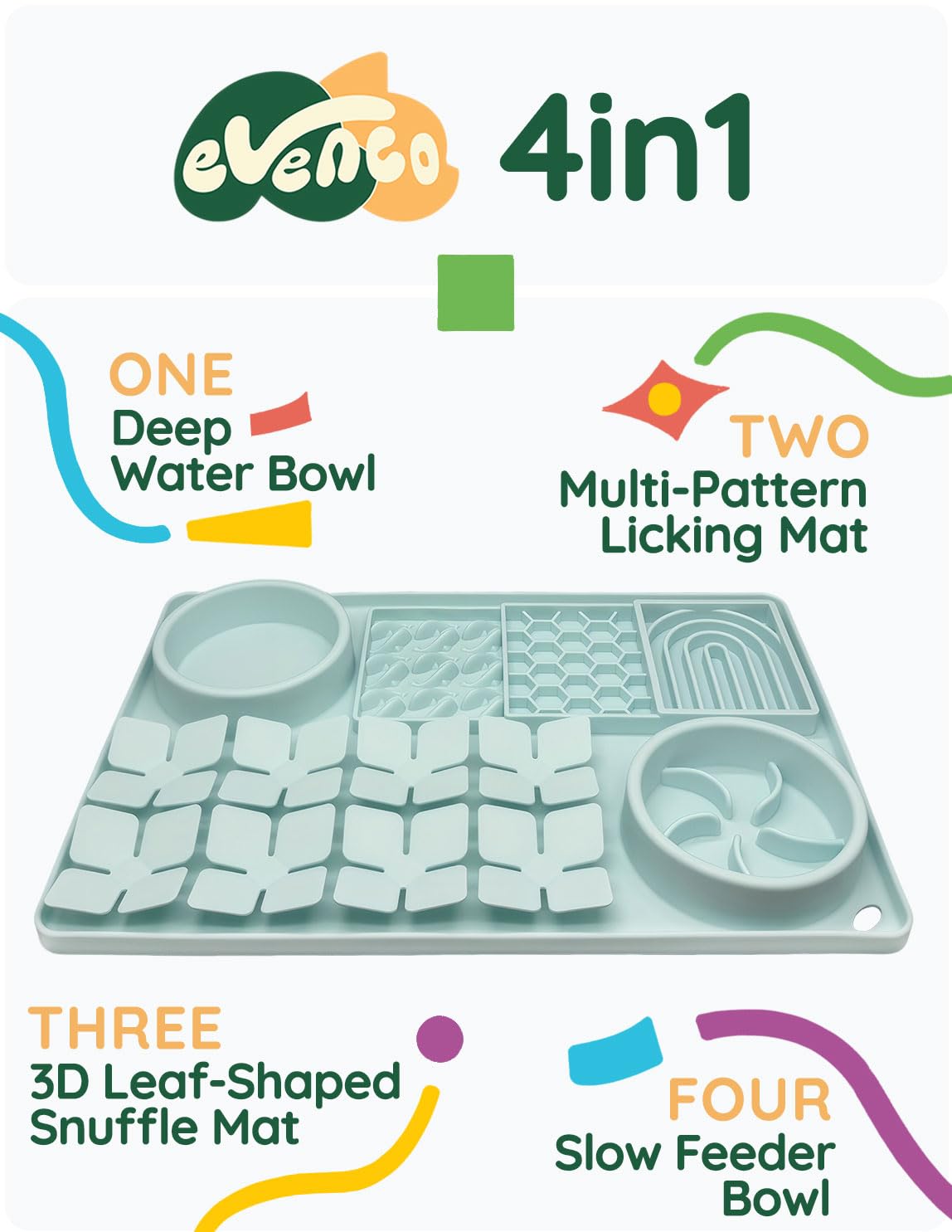 Slow Feeder Bowl (Mint Green)