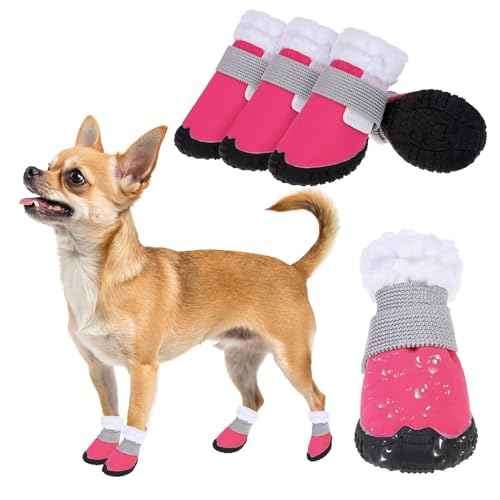 Dog Winter Boots (Pink / #2)