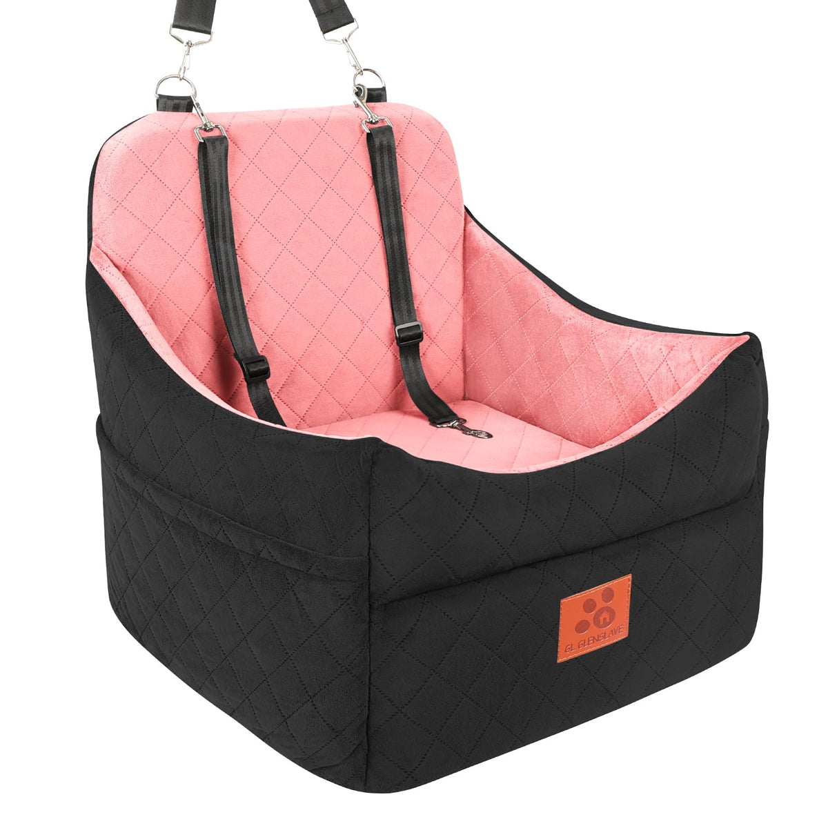 Dog Car Seat for Small (Black/Pink)