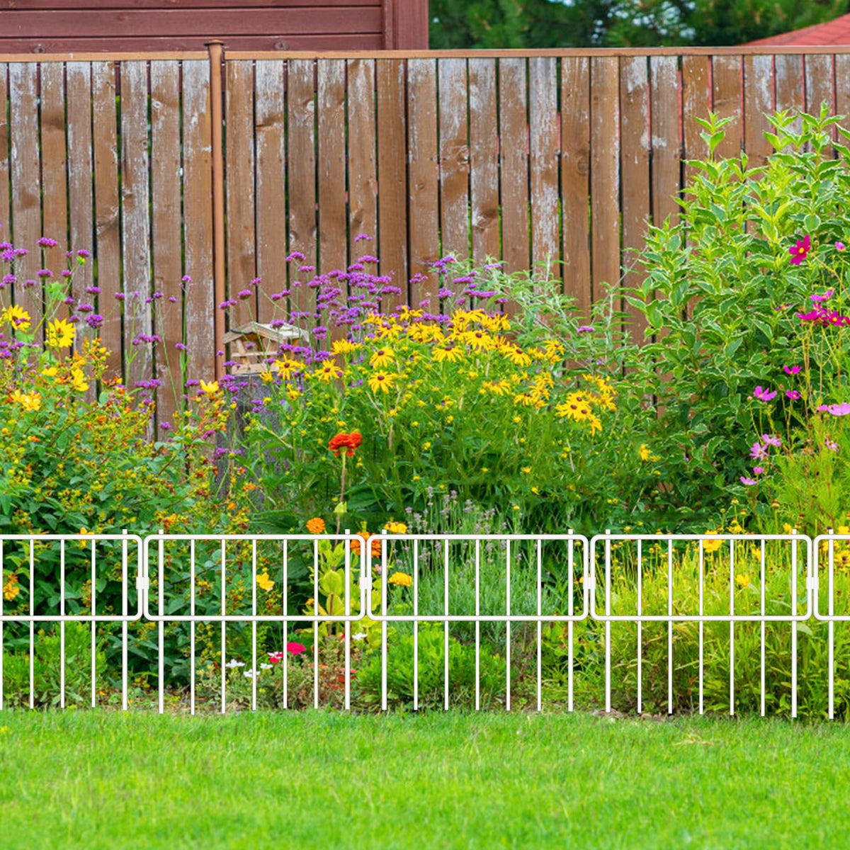 10 Pack Animal Barrier Fence (White / 10 Pack,10Ft)