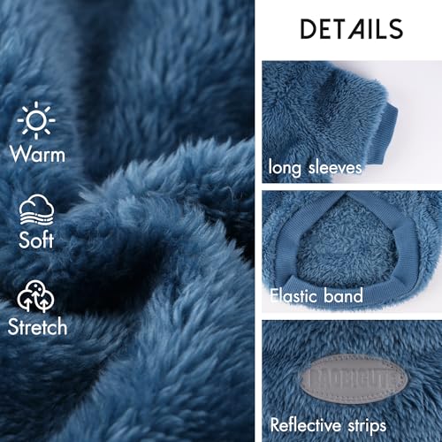 3 Pack Dog Sweater Clothes for Small Dogs Girls Boys Christmas (Grey+Blue+Navy / S (5.5-8.8lbs))