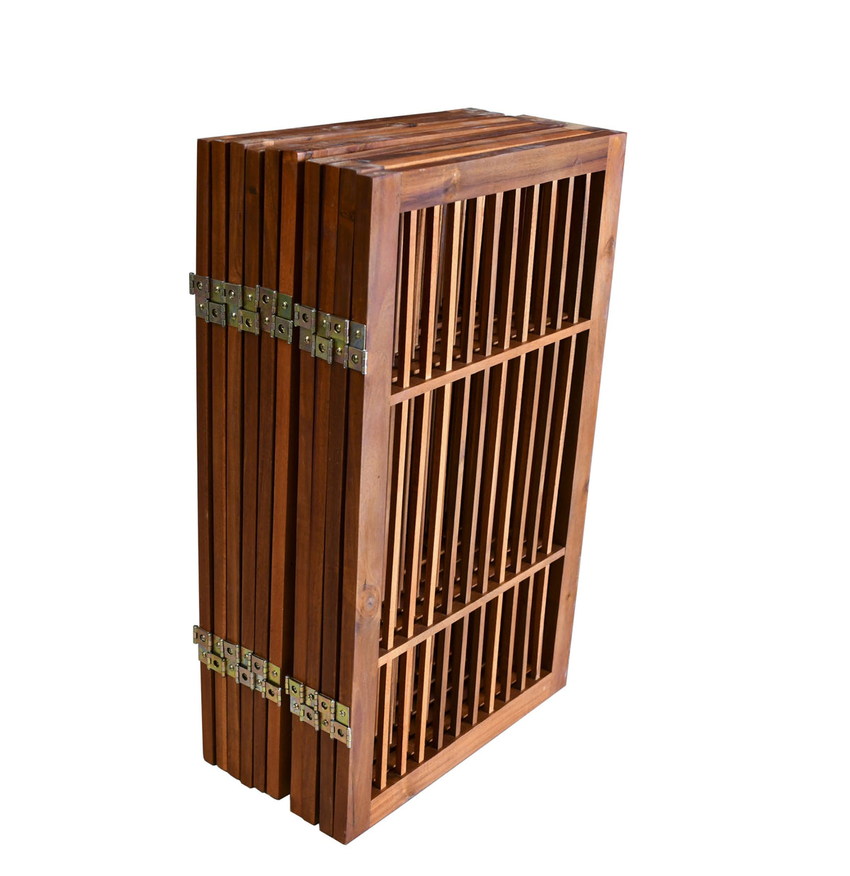 Pet Dog Gate Freestanding (10 Panel 30" Tall / Brown Pet Gate)