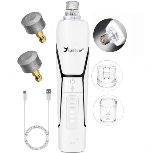 Whisper Quiet Dog Nail Grinder with 360 Degree LED Light (White)