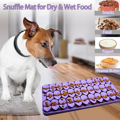 Snuffle Mat for Medium Dogs (Purple-M (14.6x7.5in))