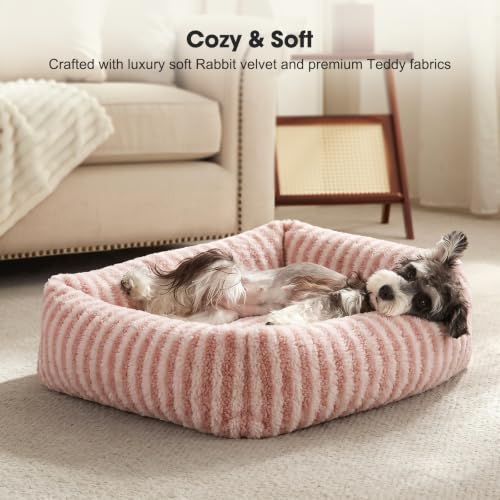 Dog Beds Large Sized Dogs (Pink / L(36"Lx27"Wx8"Th))