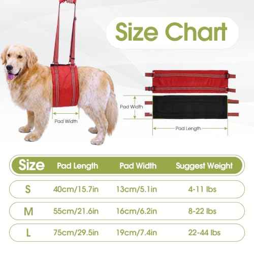 Dog Lift Harness (Fluorescent Green / M)