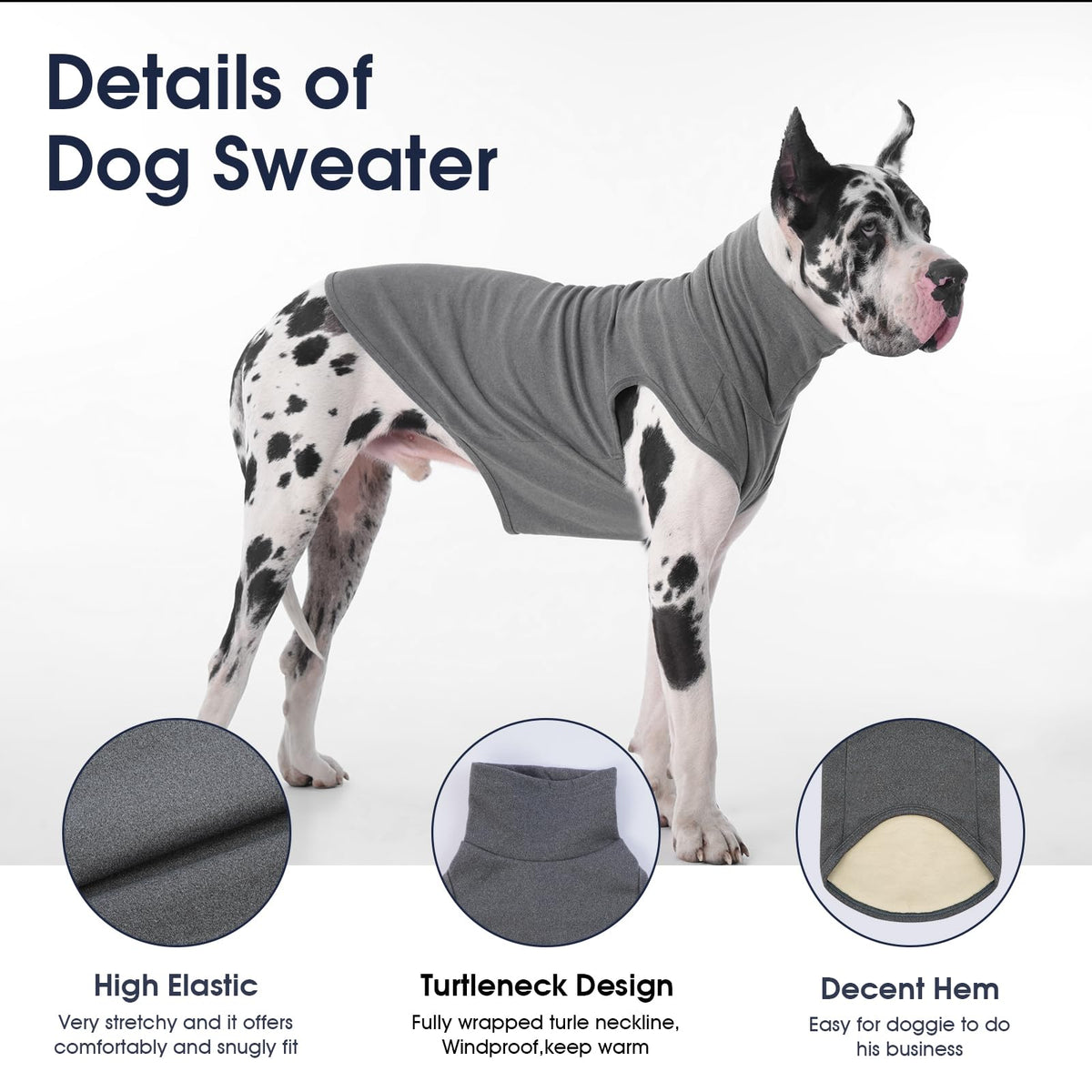 XXL Dog Sweater (XX-Large / Grey)