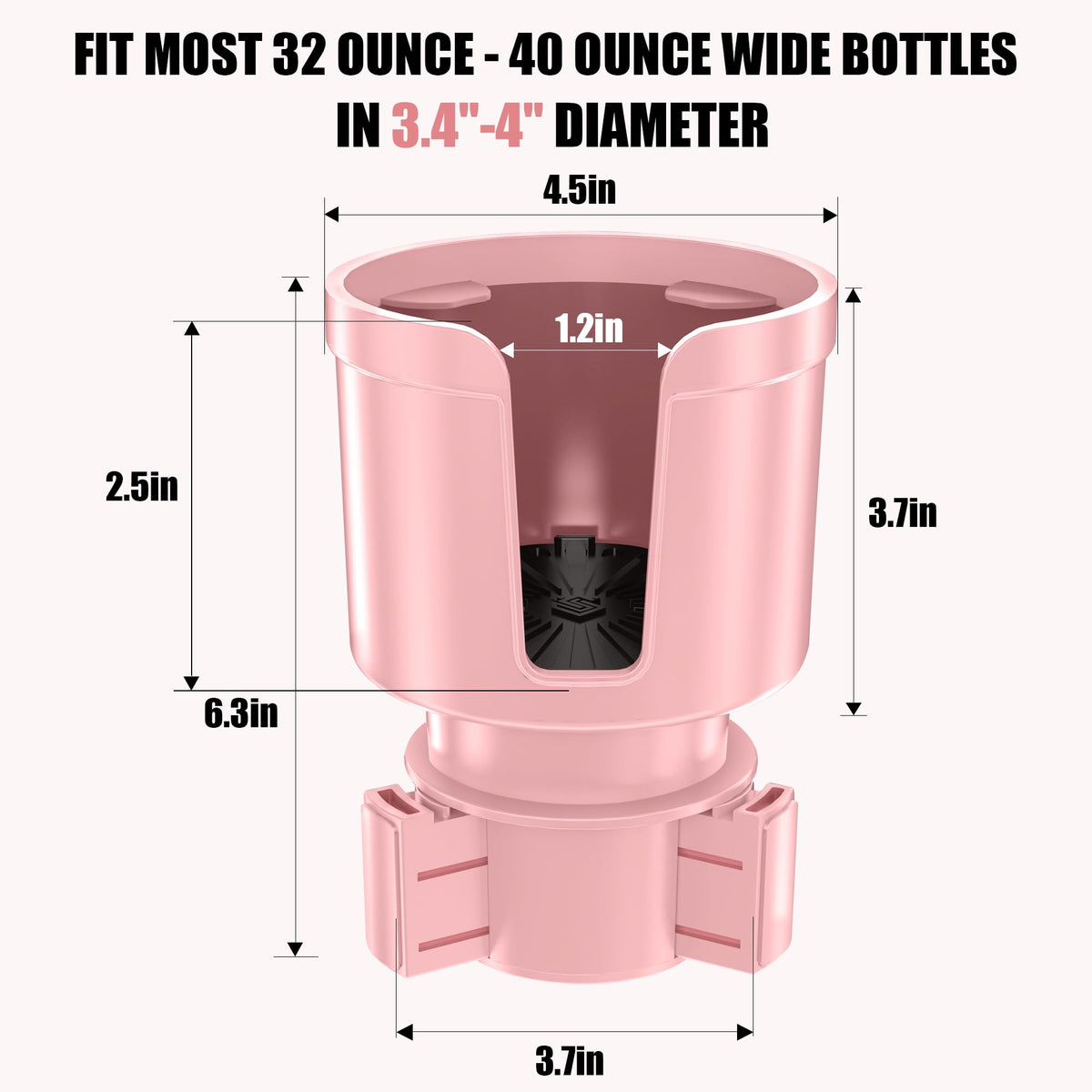 Car Cup Holder Expander for 32 (Large*1 / Pink)