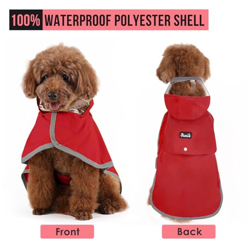 Dog Raincoat Ultra Lightweight Rain Jacket (Medium / Red)