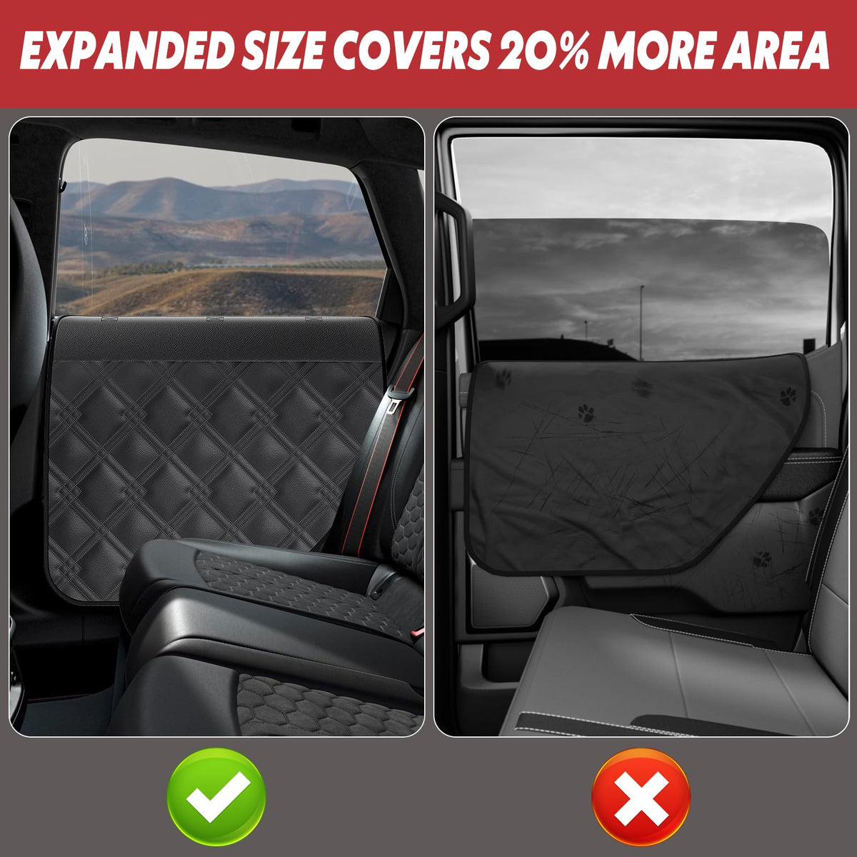 Dog Car Door Protector (Premium PU [Fit for Large SUV and Trucks])