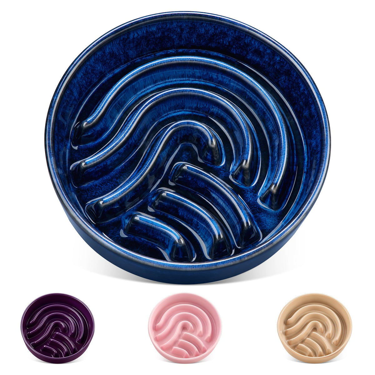 Slow Feeder Dog Bowl (Blue / 1.5 Cups)