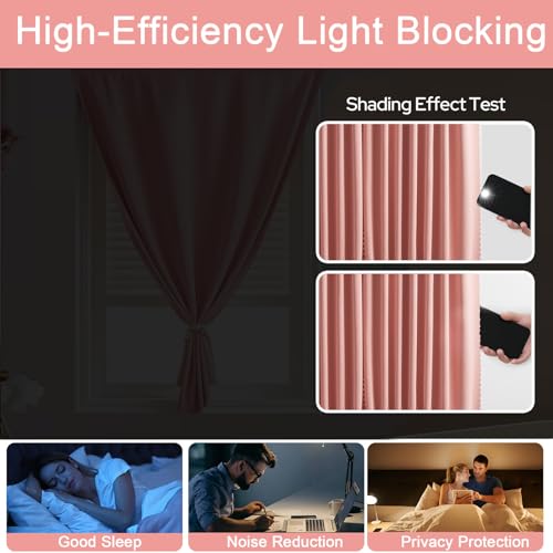 Self Adhesive Curtains (35"W x 59"L (Pack of 2) / Pink)