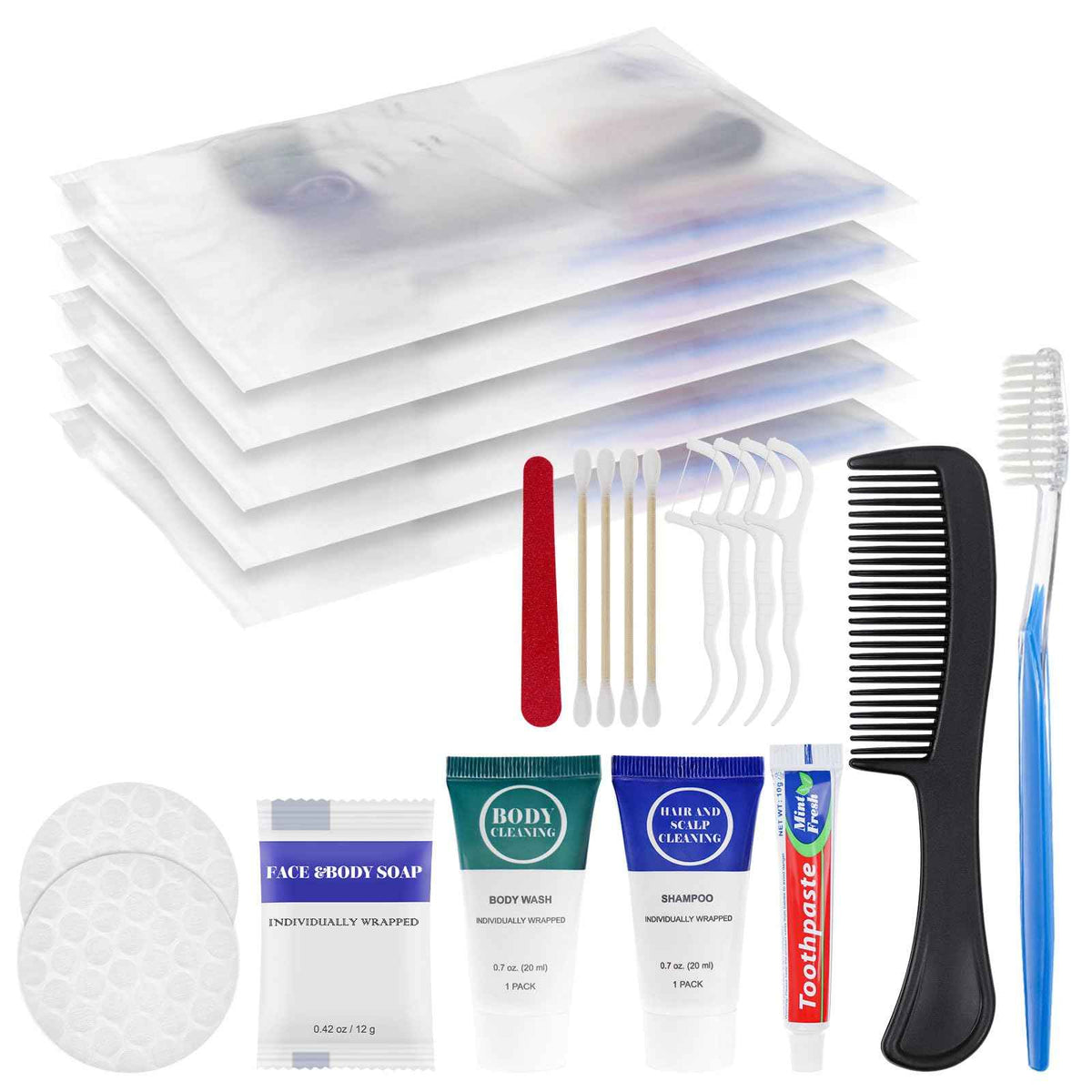 Toiletry Kits Travel Essentials Disposable Hygiene Bulk 8