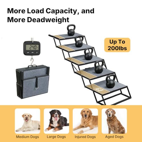 Foldable Dog Steps for Car Truck (Extra Wide 20"W)