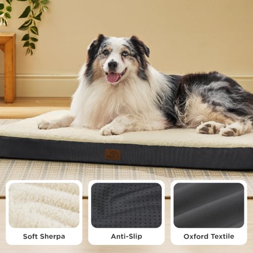 XL Dog Bed for Crate (41"L x 29"W x 3.5"Th / Grey)