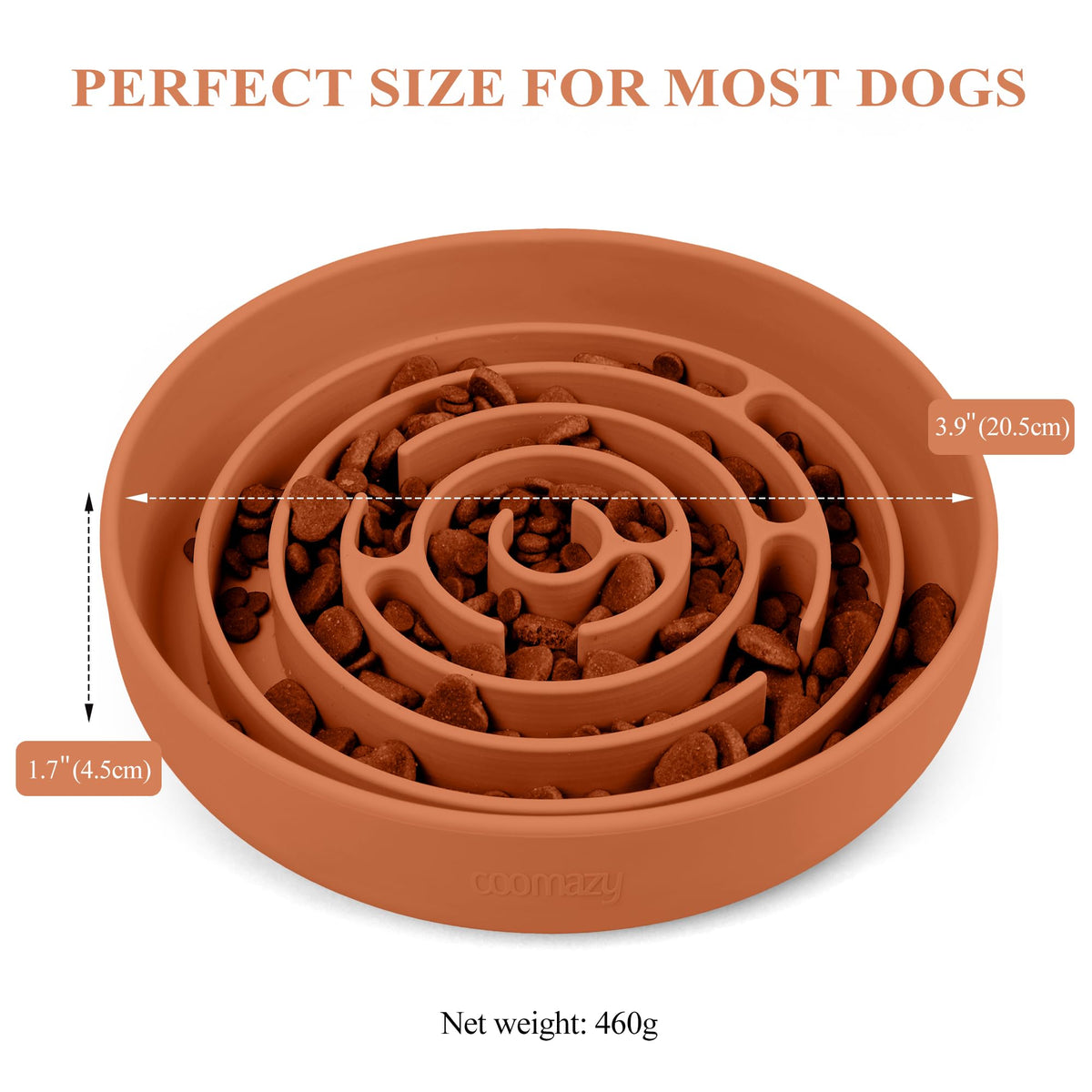 Slow Feeder Dog Bowls (Orange / L)