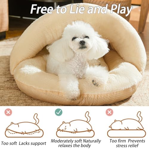 Bed for Dog and Cat (Large / Light Brown)