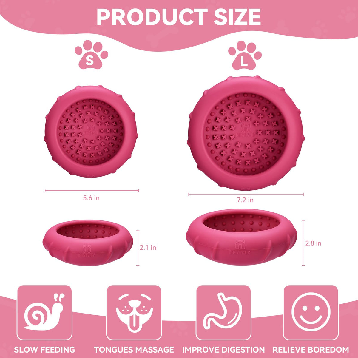 Dog Lick Bowl (Large / Rose)