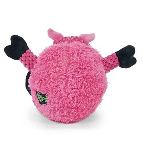 Checkers Sitting Pig Squeaky Plush Dog Toy (Small)