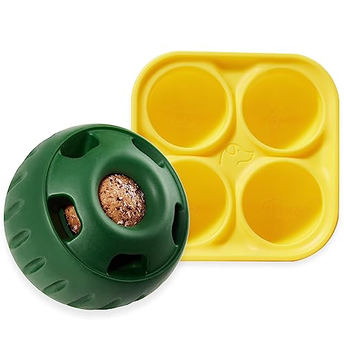 Pupsicle Dog Treat Toy with Silicone Treat Tray for Dogs 75 lbs & Up (XL Pupsicle + Treat Tray)