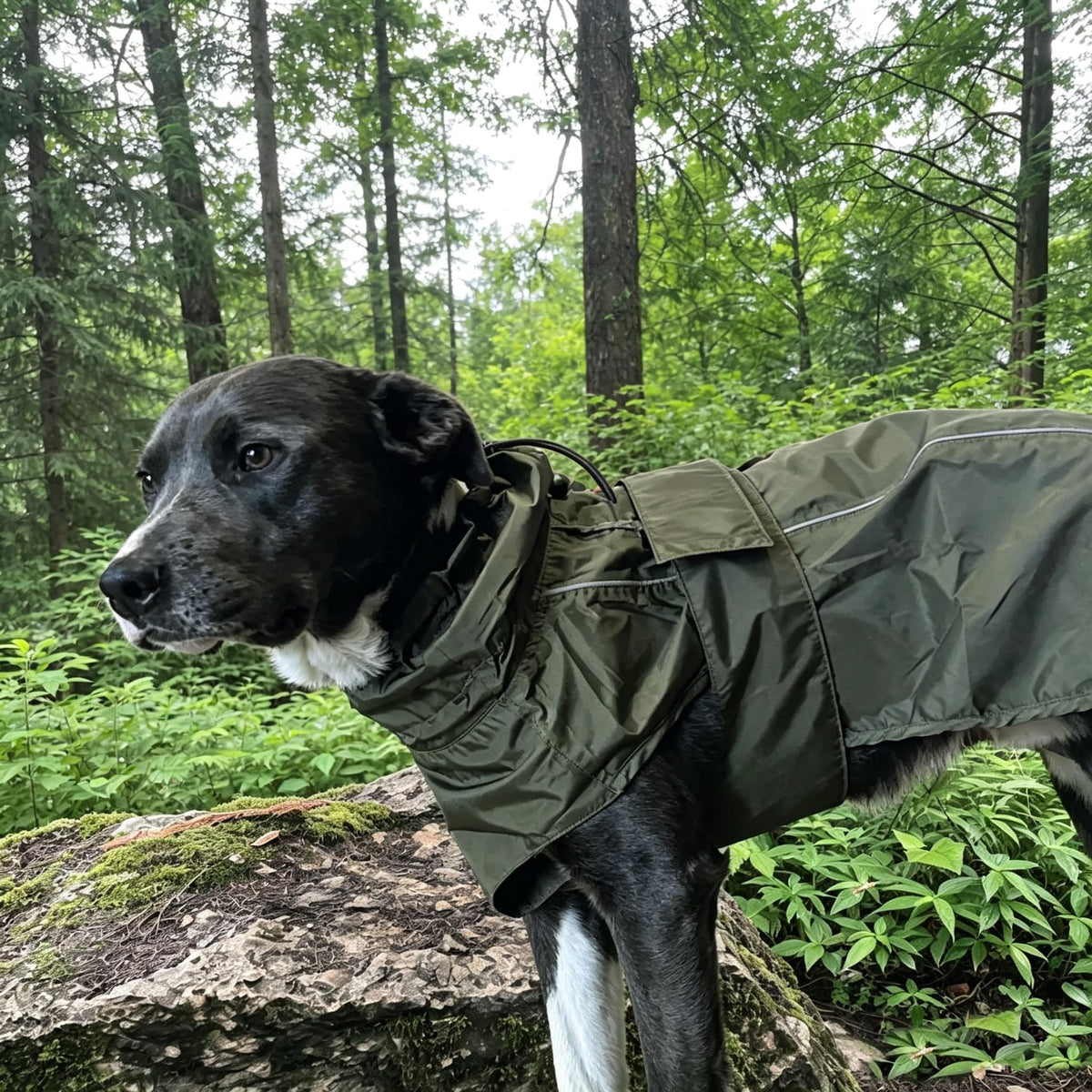 Waterproof Dog Raincoat (Green / Medium(13-22lb))