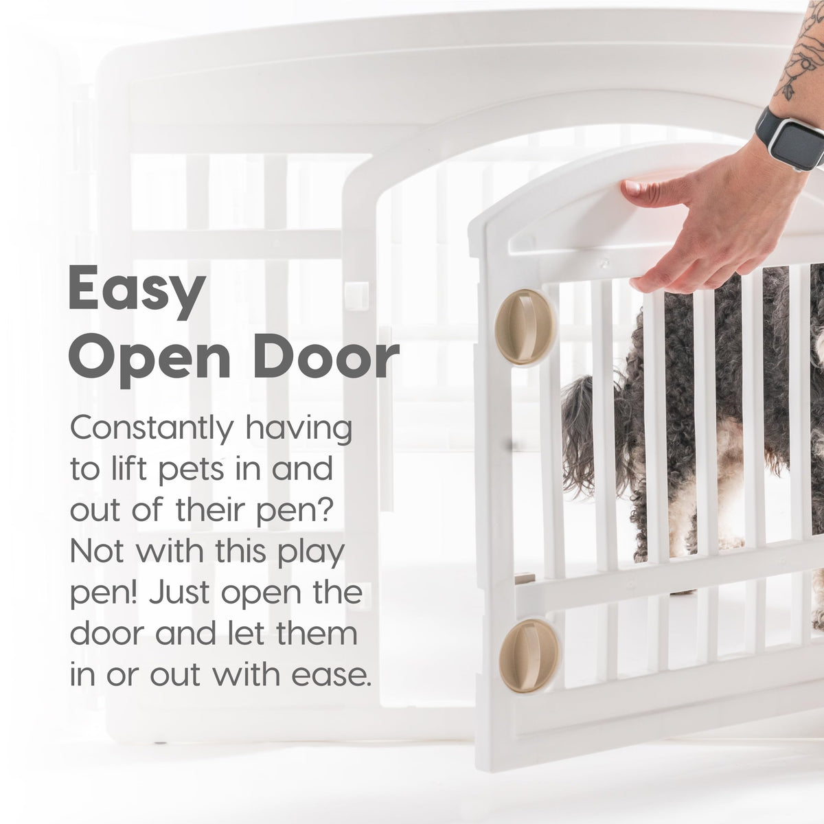 4 Panel Dog Playpen (4 Panel - 24" H / White)