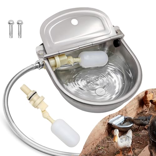 Automatic Water Dispenser Dog Water Bowl 304 Stainless Large Pet Waterer (Stainless Steel / Large)